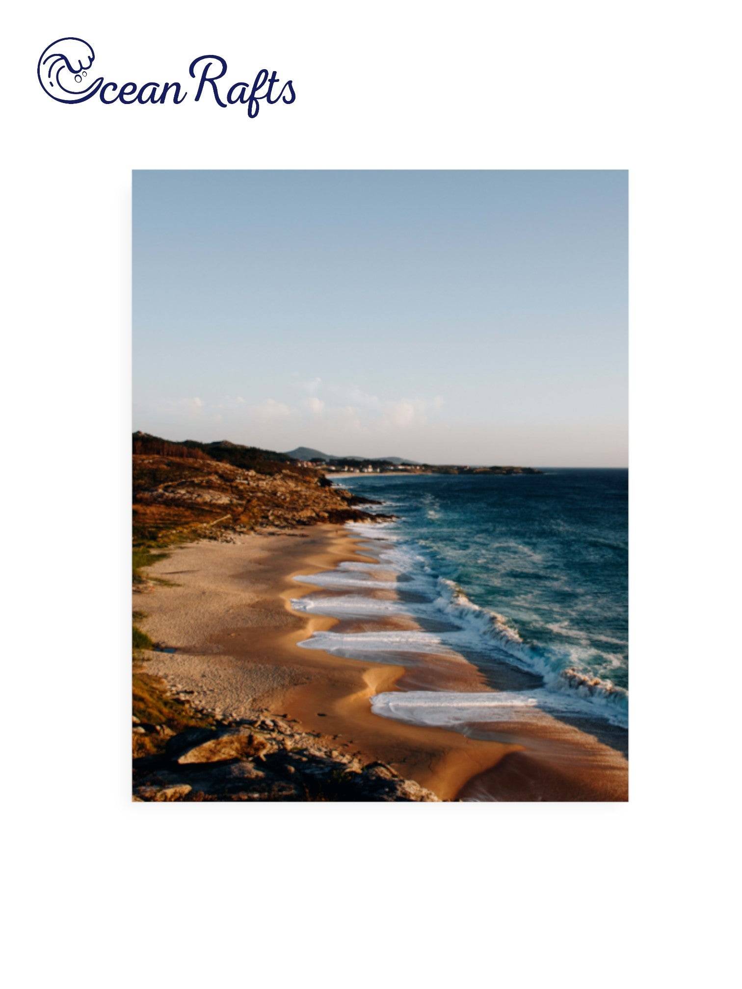 Afternoon Tide Poster - Poster image of a afternoon tide coming forth onto a sandy beach - home decor new cheap high quality $30 free delivery | Ocean Rafts