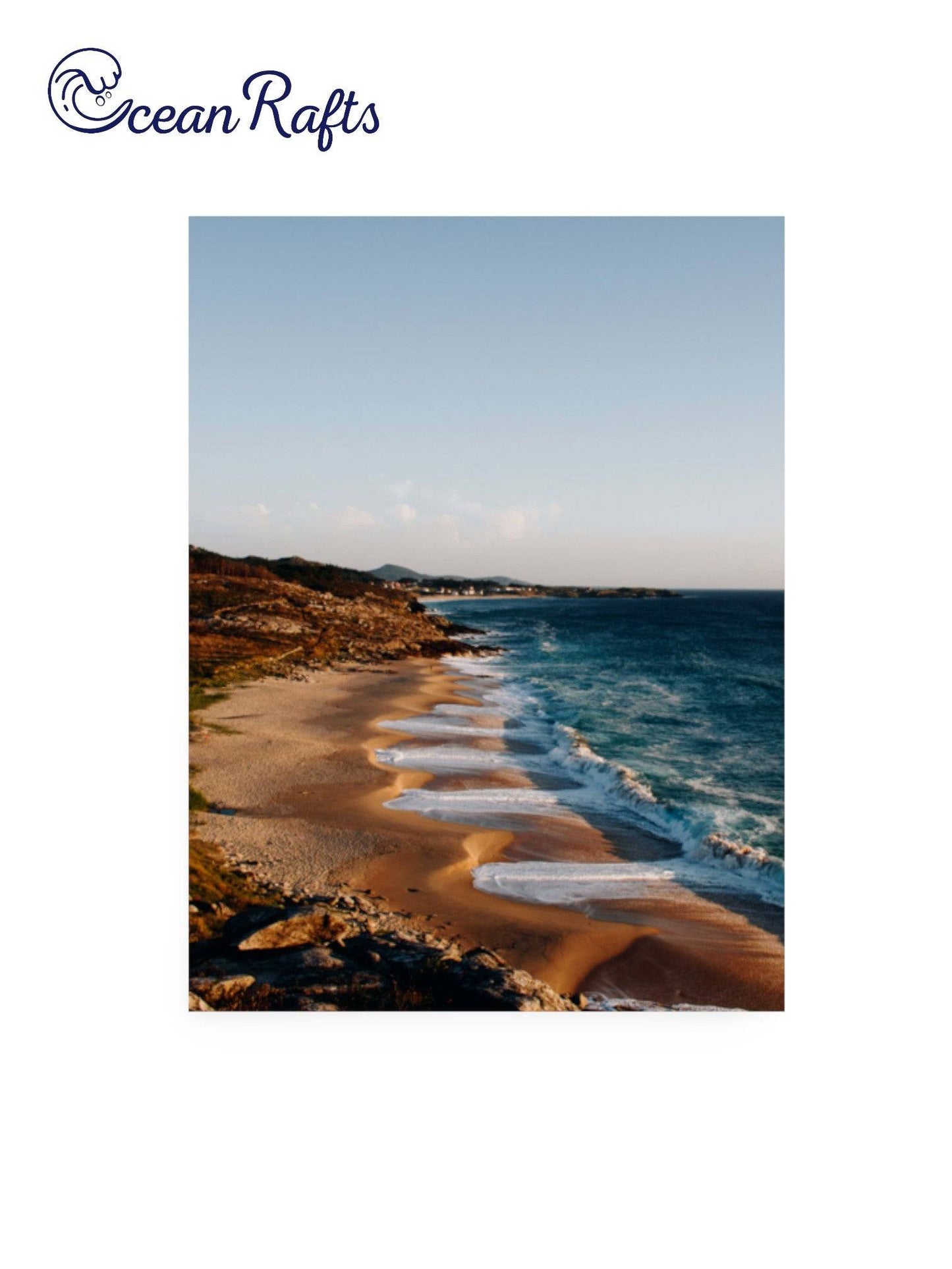 Afternoon Tide Poster - Poster image of a afternoon tide coming forth onto a sandy beach - home decor new cheap high quality $30 free delivery | Ocean Rafts