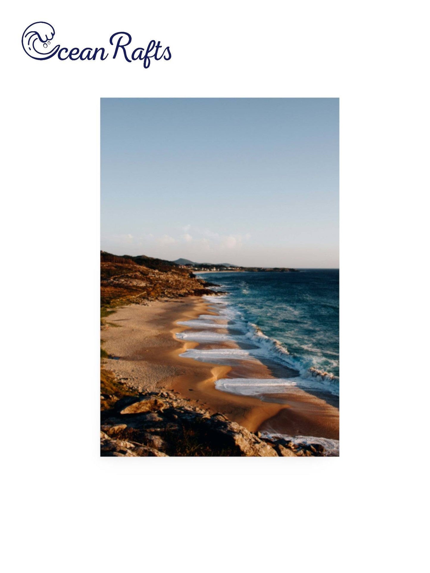 Afternoon Tide Poster - Poster image of a afternoon tide coming forth onto a sandy beach - home decor new cheap high quality $30 free delivery | Ocean Rafts