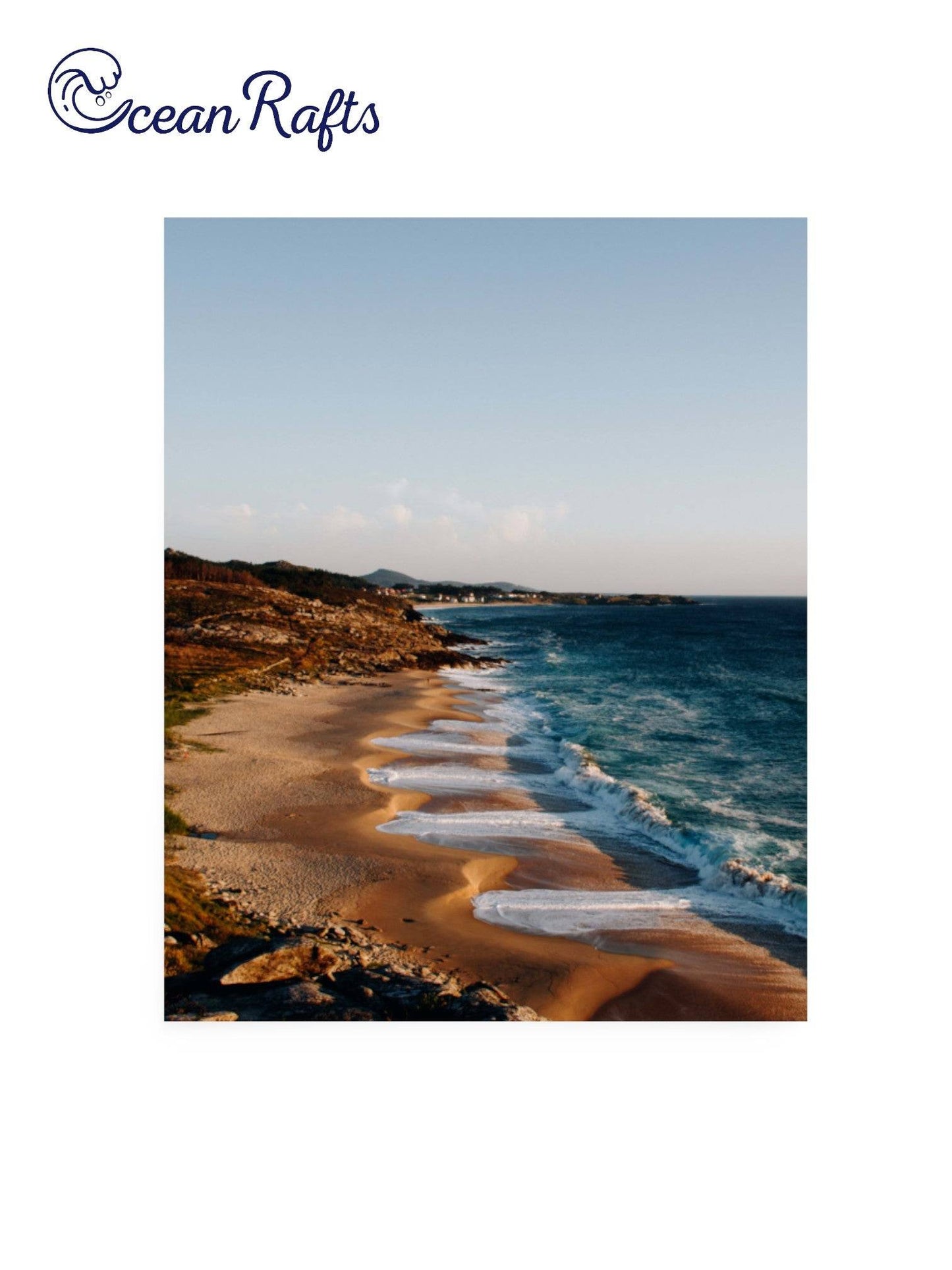 Afternoon Tide Poster - Poster image of a afternoon tide coming forth onto a sandy beach - home decor new cheap high quality $30 free delivery | Ocean Rafts