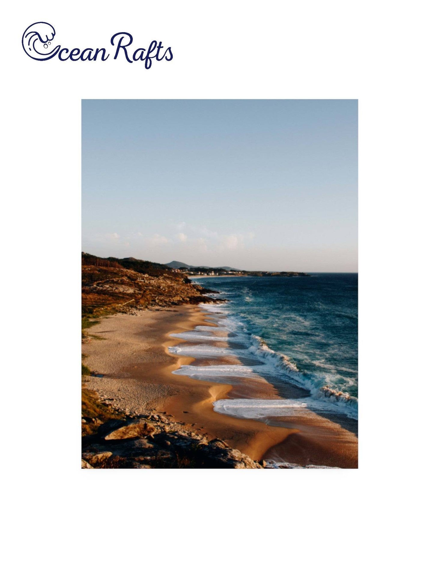 Afternoon Tide Poster - Poster image of a afternoon tide coming forth onto a sandy beach - home decor new cheap high quality $30 free delivery | Ocean Rafts