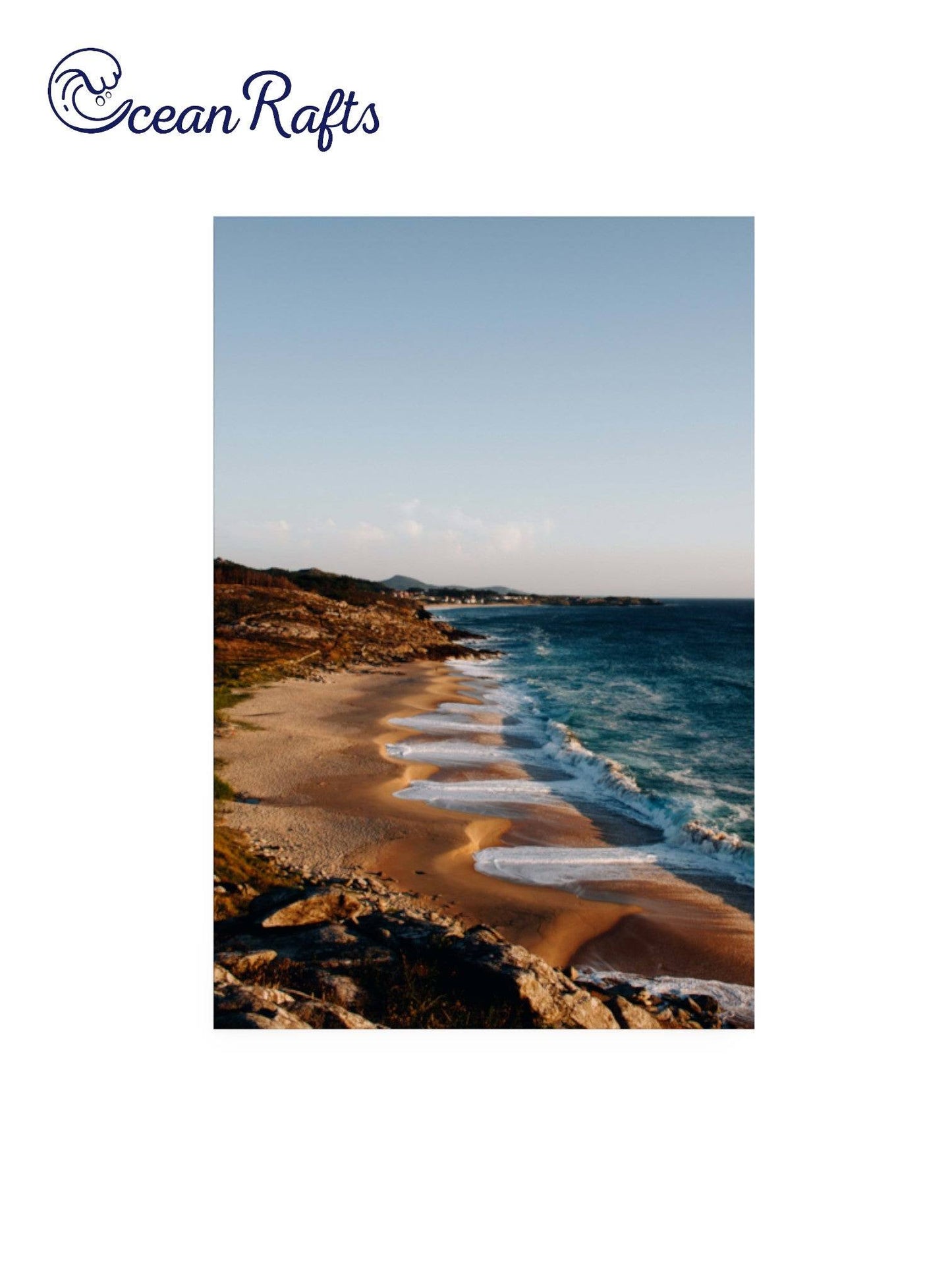 Afternoon Tide Poster - Poster image of a afternoon tide coming forth onto a sandy beach - home decor new cheap high quality $30 free delivery | Ocean Rafts