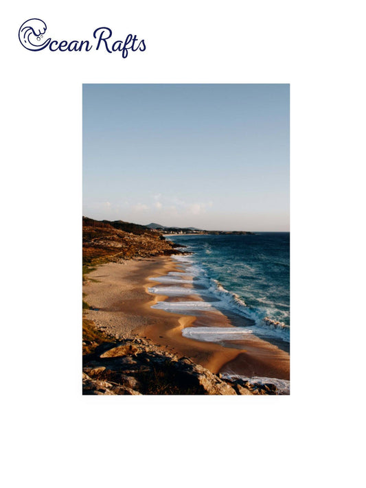 Afternoon Tide Poster - Poster image of a afternoon tide coming forth onto a sandy beach - home decor new cheap high quality $30 free delivery | Ocean Rafts