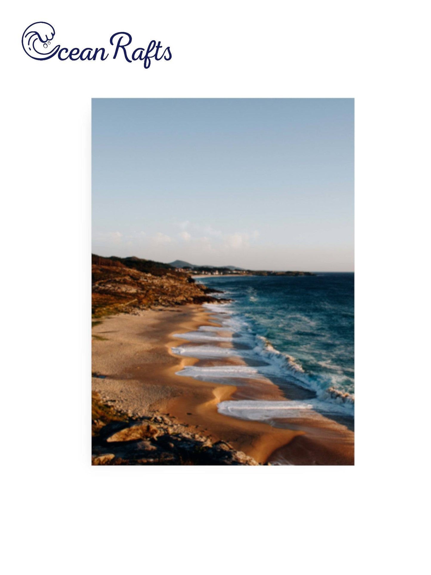 Afternoon Tide Poster - Poster image of a afternoon tide coming forth onto a sandy beach - home decor new cheap high quality $30 free delivery | Ocean Rafts