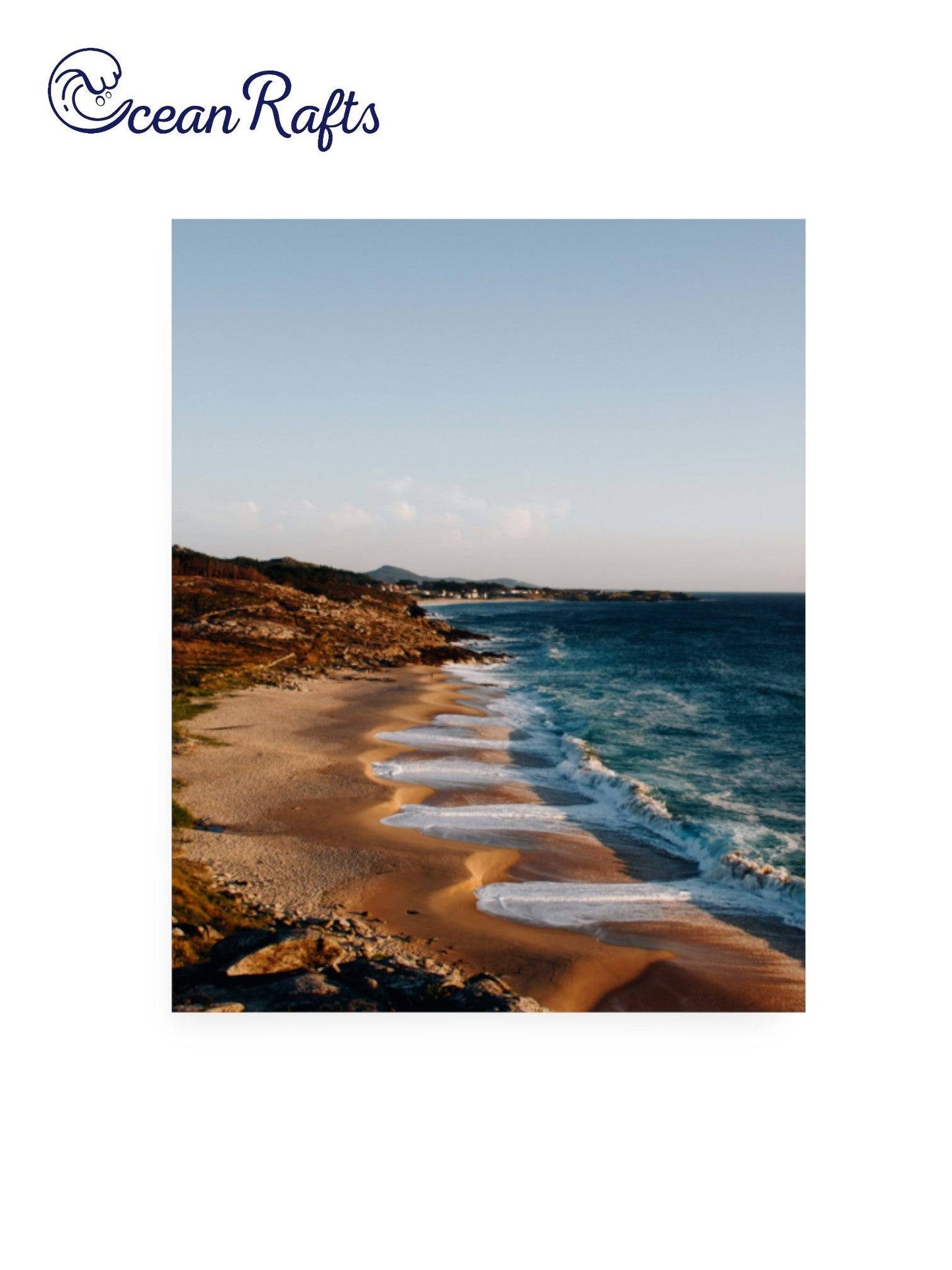 Afternoon Tide Poster - Poster image of a afternoon tide coming forth onto a sandy beach - home decor new cheap high quality $30 free delivery | Ocean Rafts