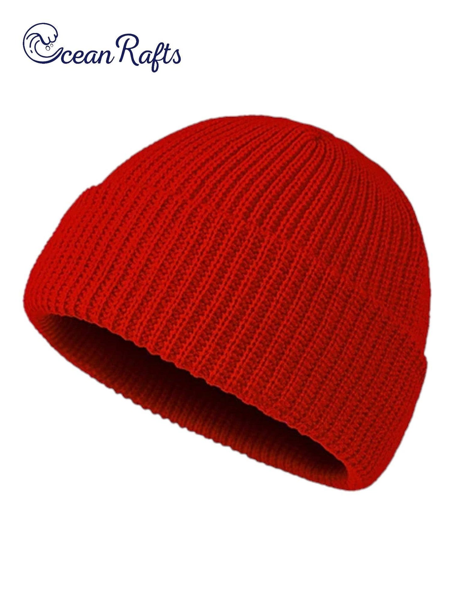 red Classic Knitted Beanie with no graphics, pure solid colour | Ocean Rafts