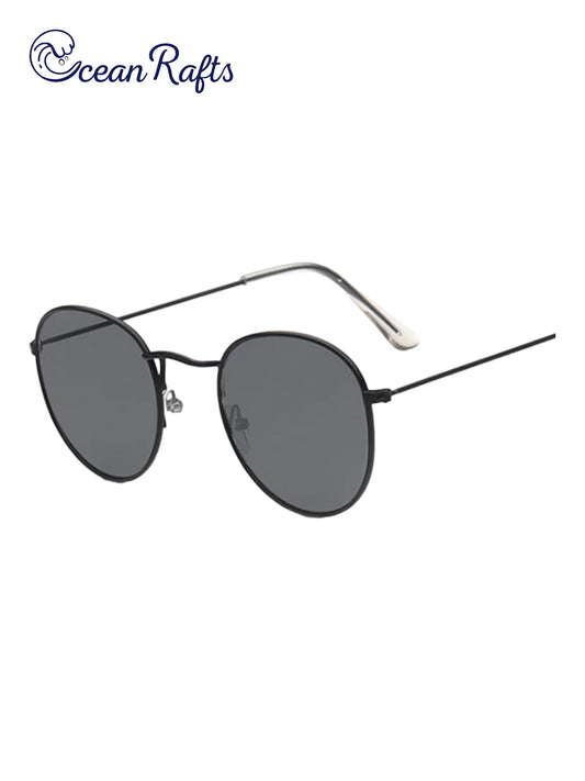 a pair of sunglasses with a metal frame