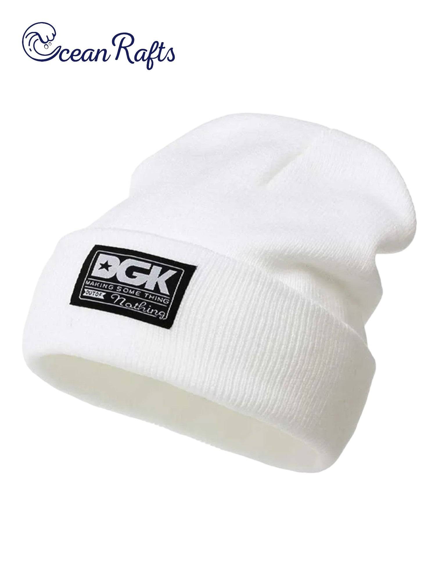 white beanie with DGK logo | Ocean Rafts