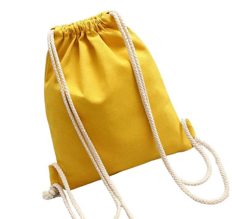 Yellow Home and Femme Canvas Drawstring Bag Backpack cheap $20 for men and women new free delivery summer winter | Ocean Rafts