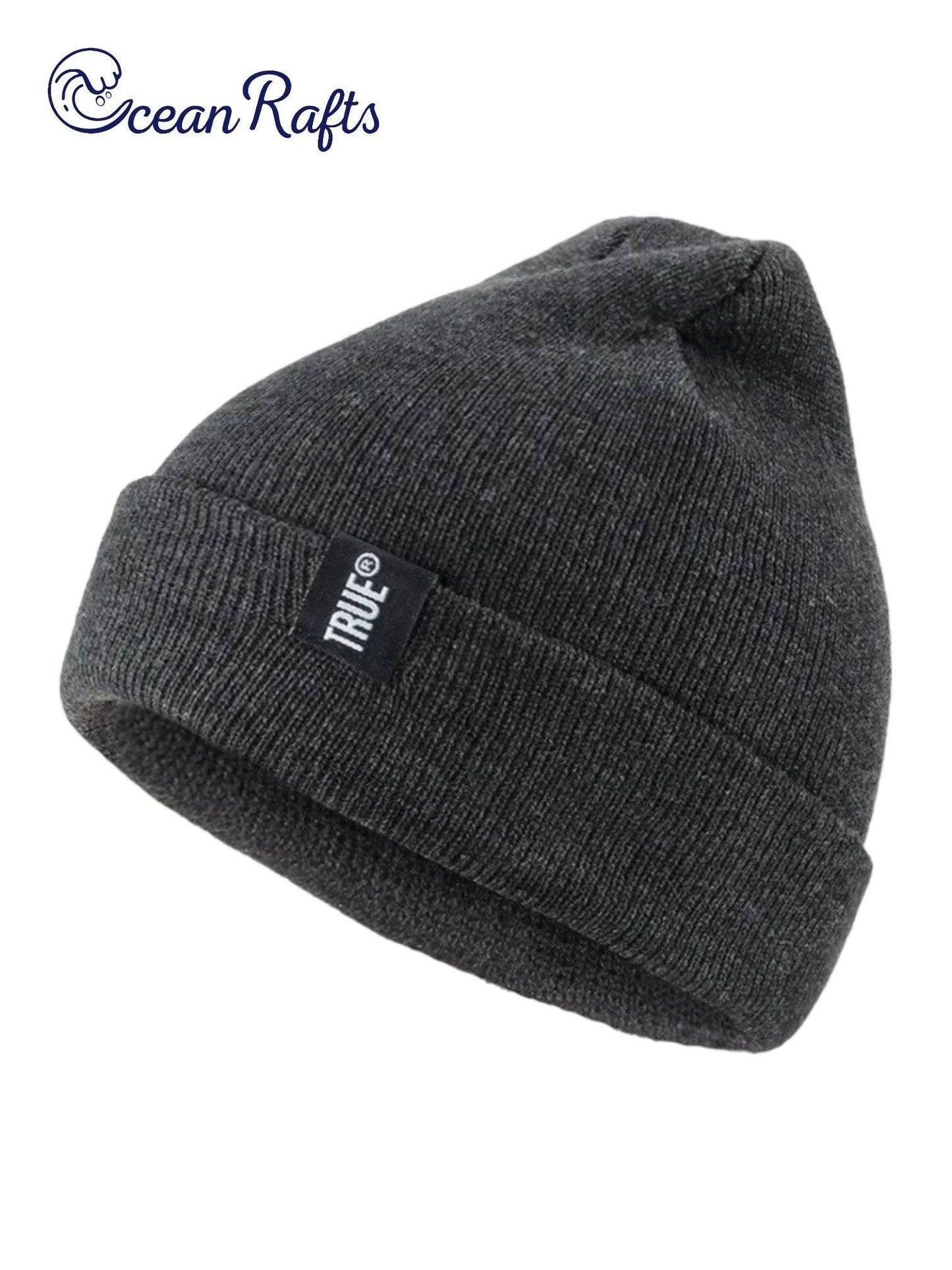 Knit Cuff Beanie Solid Colour Dark Grey | Ocean Rafts