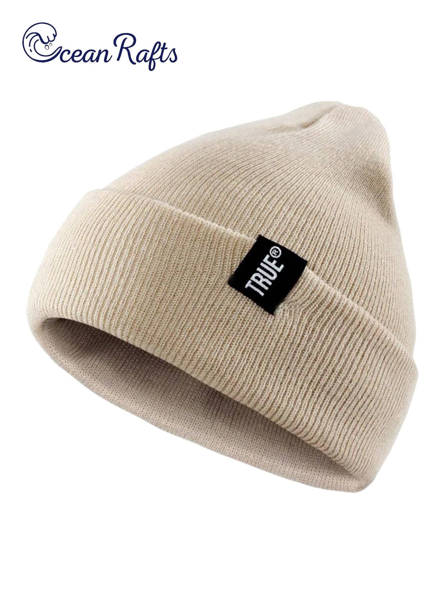 Knit Cuff Beanie Solid Colour Skin colour beige | Ocean Rafts