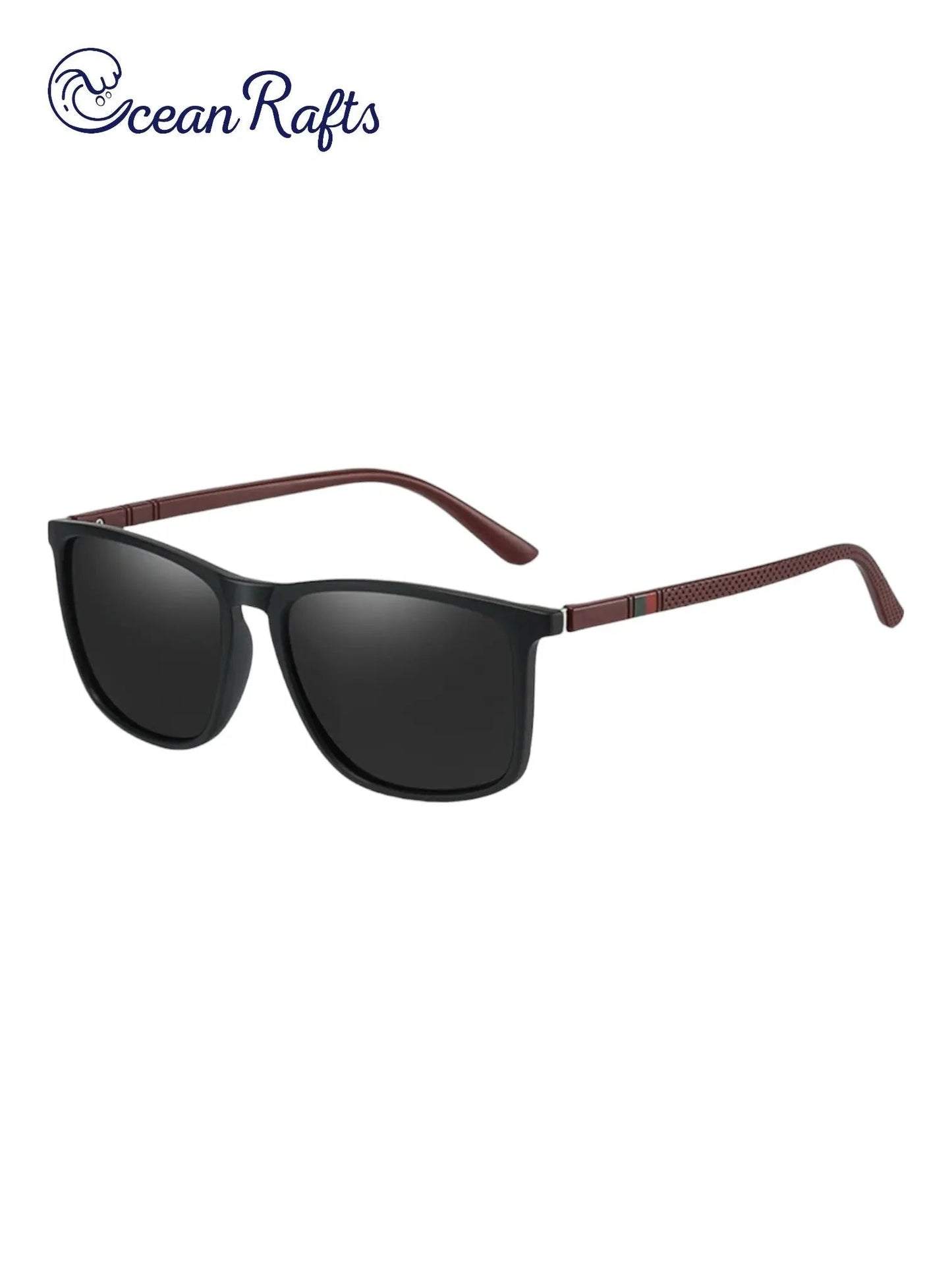 black and red Square lense Polarized Sunnies Free Delivery $20 | Ocean Rafts