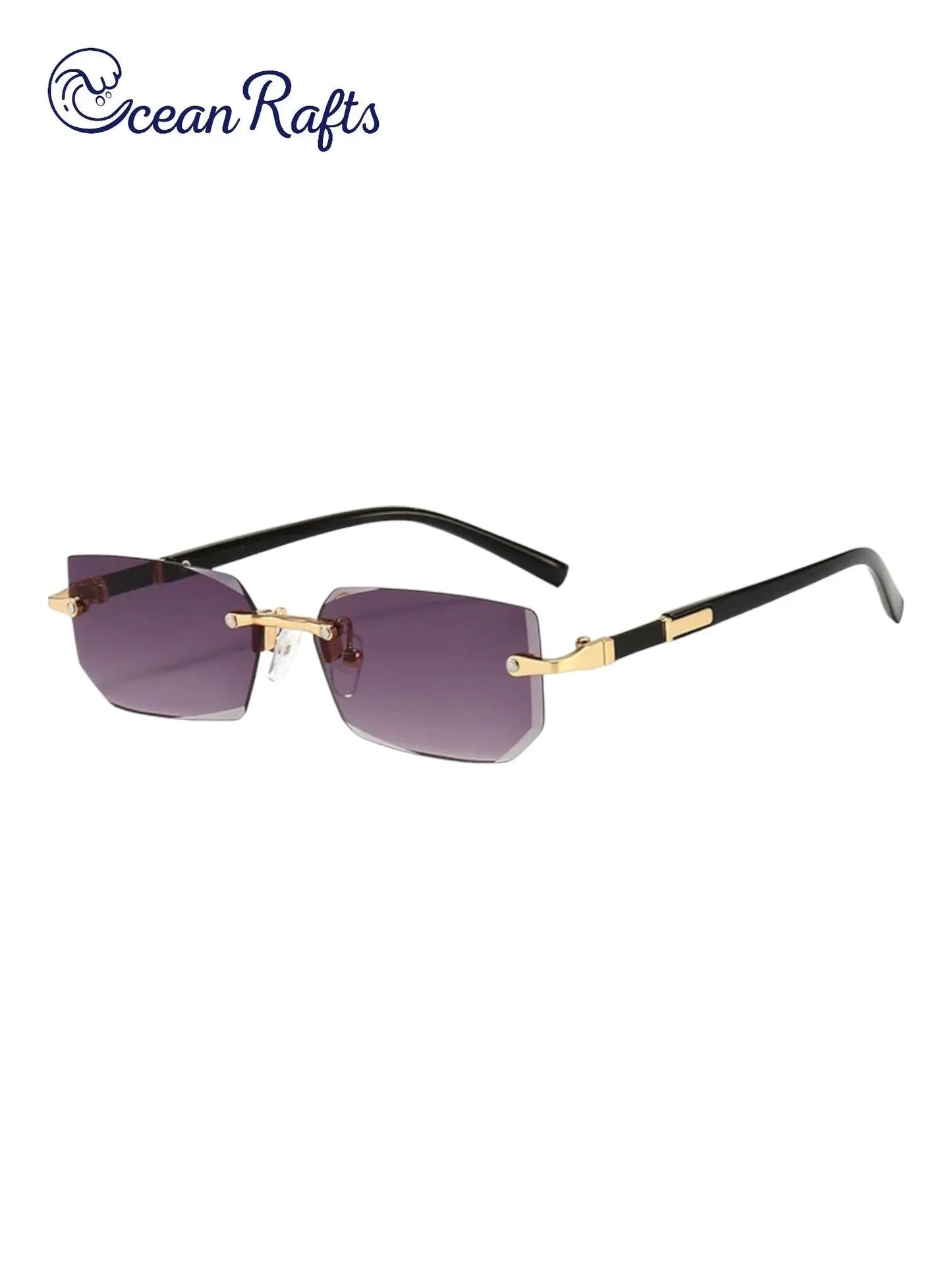 dark pink Womens Rimless and Rectangular Styled Sunglasses Sunnies New Free Delivery $20 Plastic Alloy | Ocean Rafts