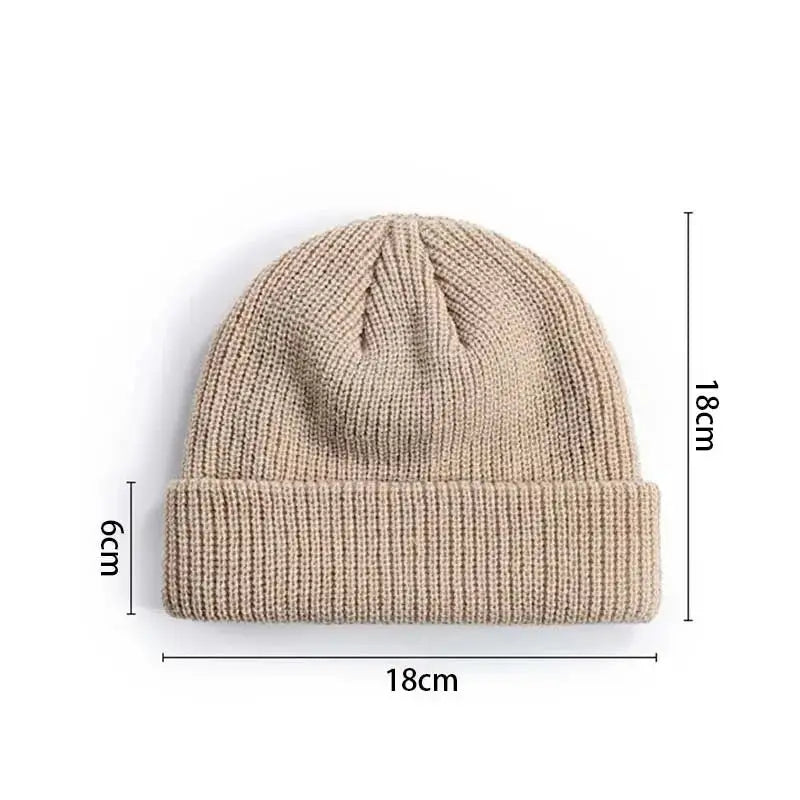 Classic Knitted Beanies showing dimensions of length and width | Ocean Rafts